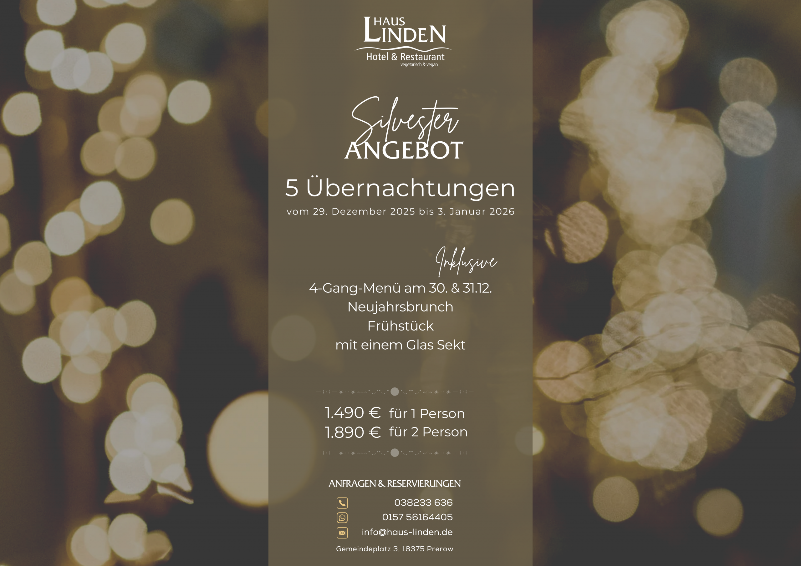 Silvester Uebernachtungsangebot